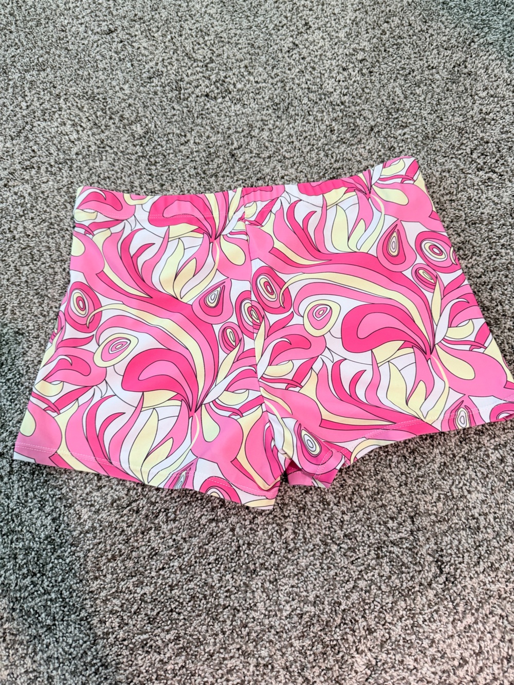 Vibrant Pink Swirl Pattern Shorts